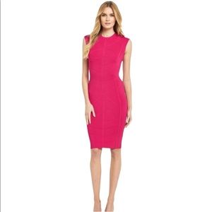 Ted Baker London Sahskia Bodycon Fuchsia Pink Sheath Dress Womens Size Large L